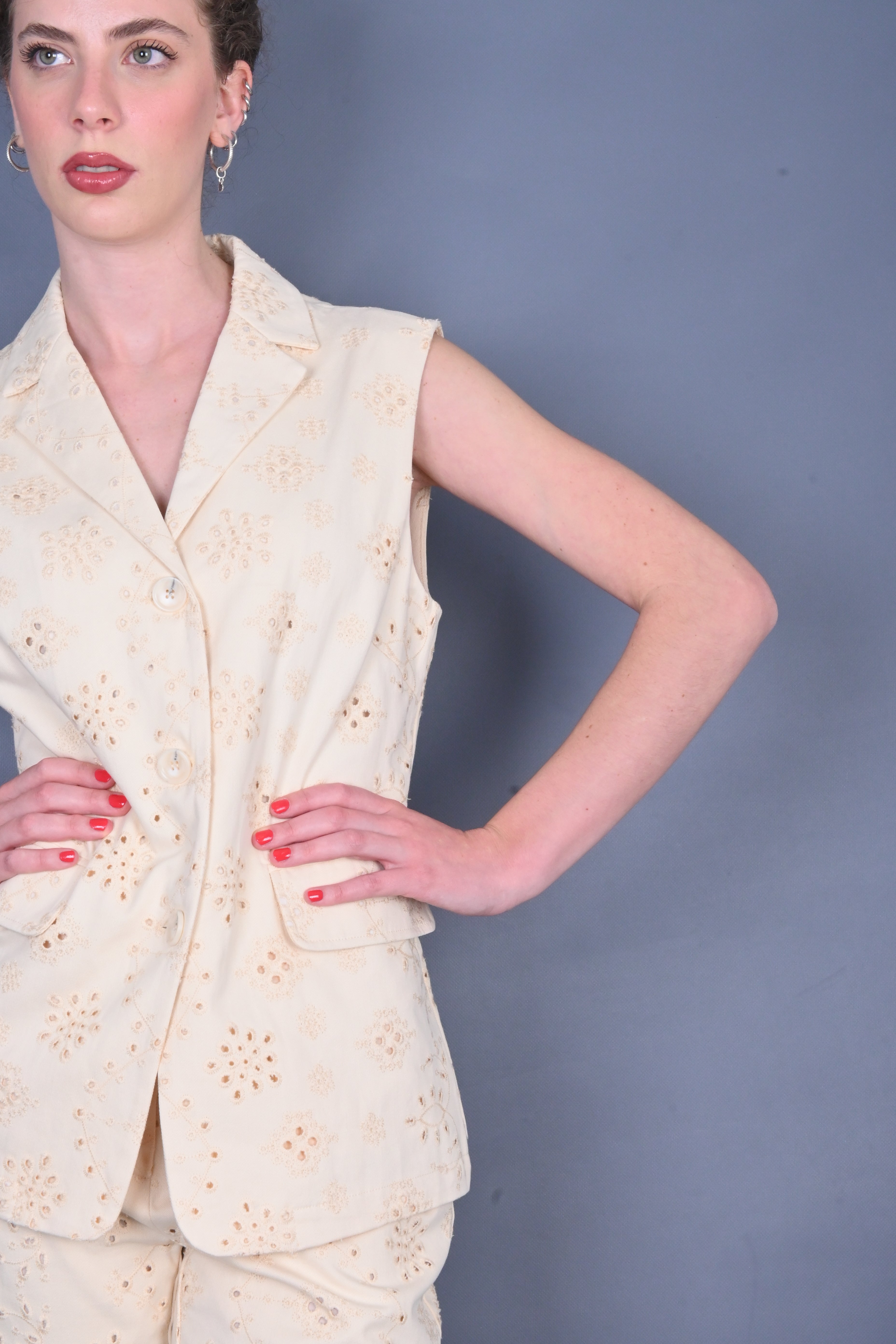 GILET MOTIVO FIORI