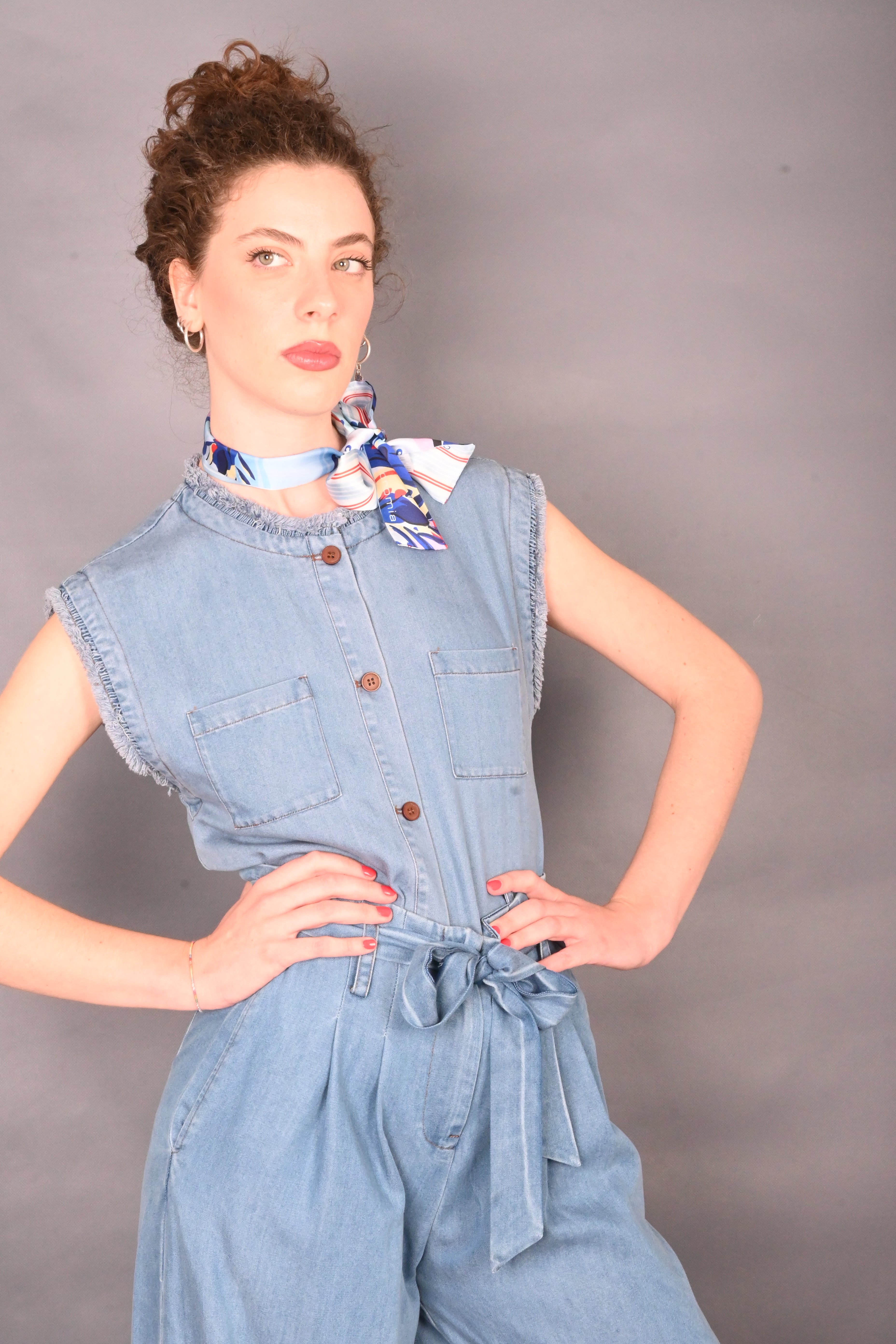 GILET COORDINATO IN TESSUTO JEANS