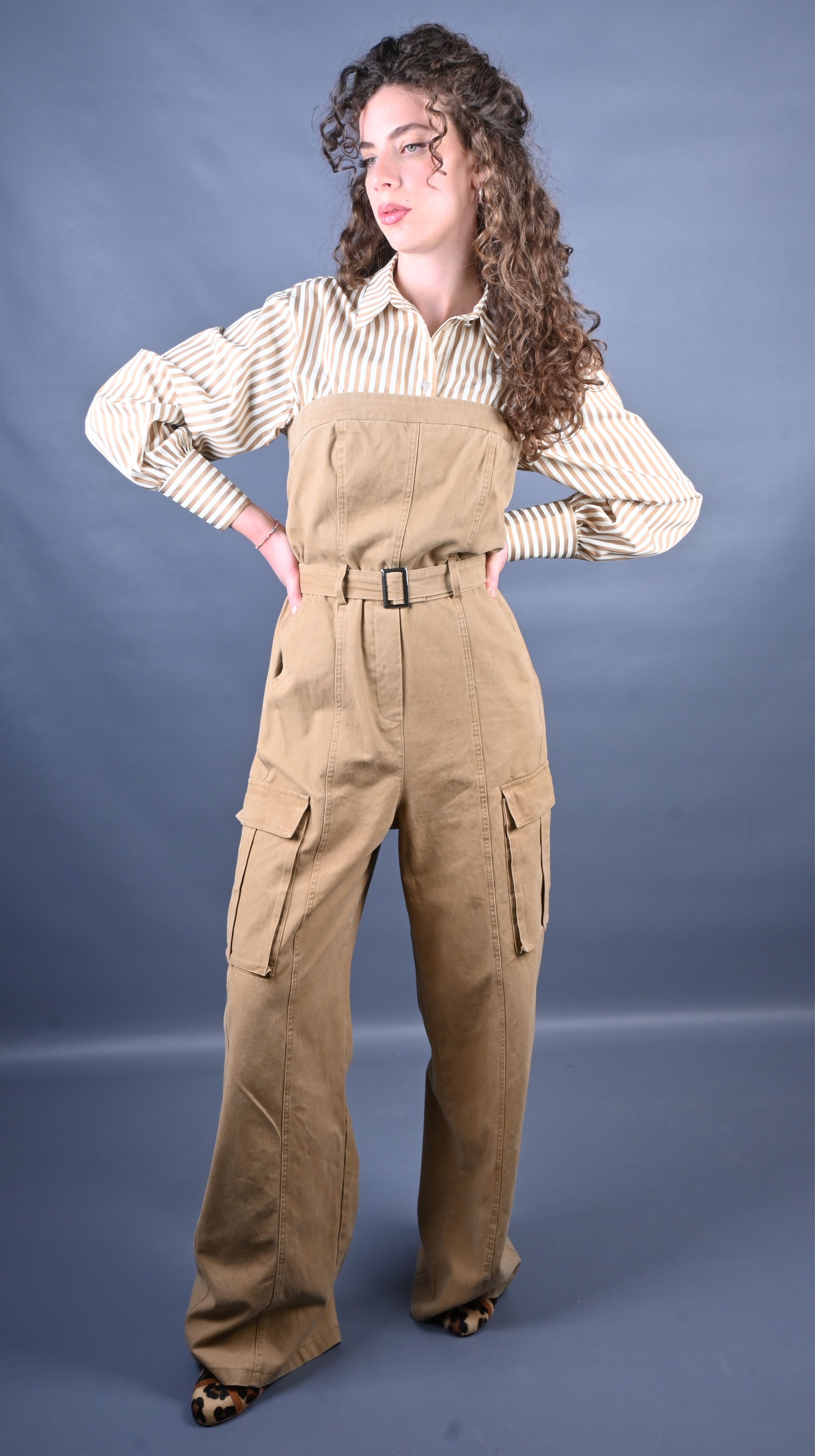 TUTA GABARDINE CARGO 9687 SABBIA