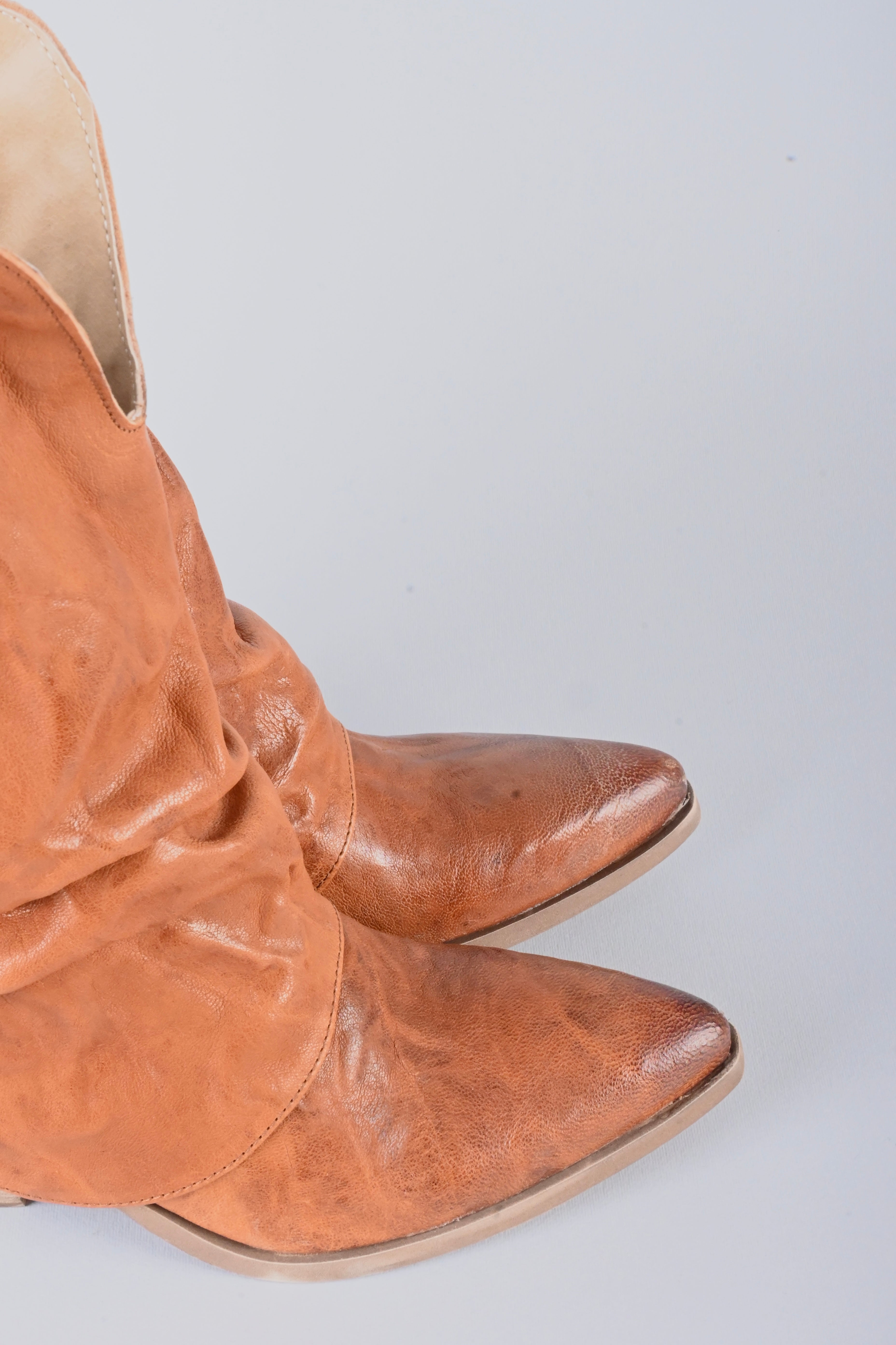 Tex cognac con risvolto