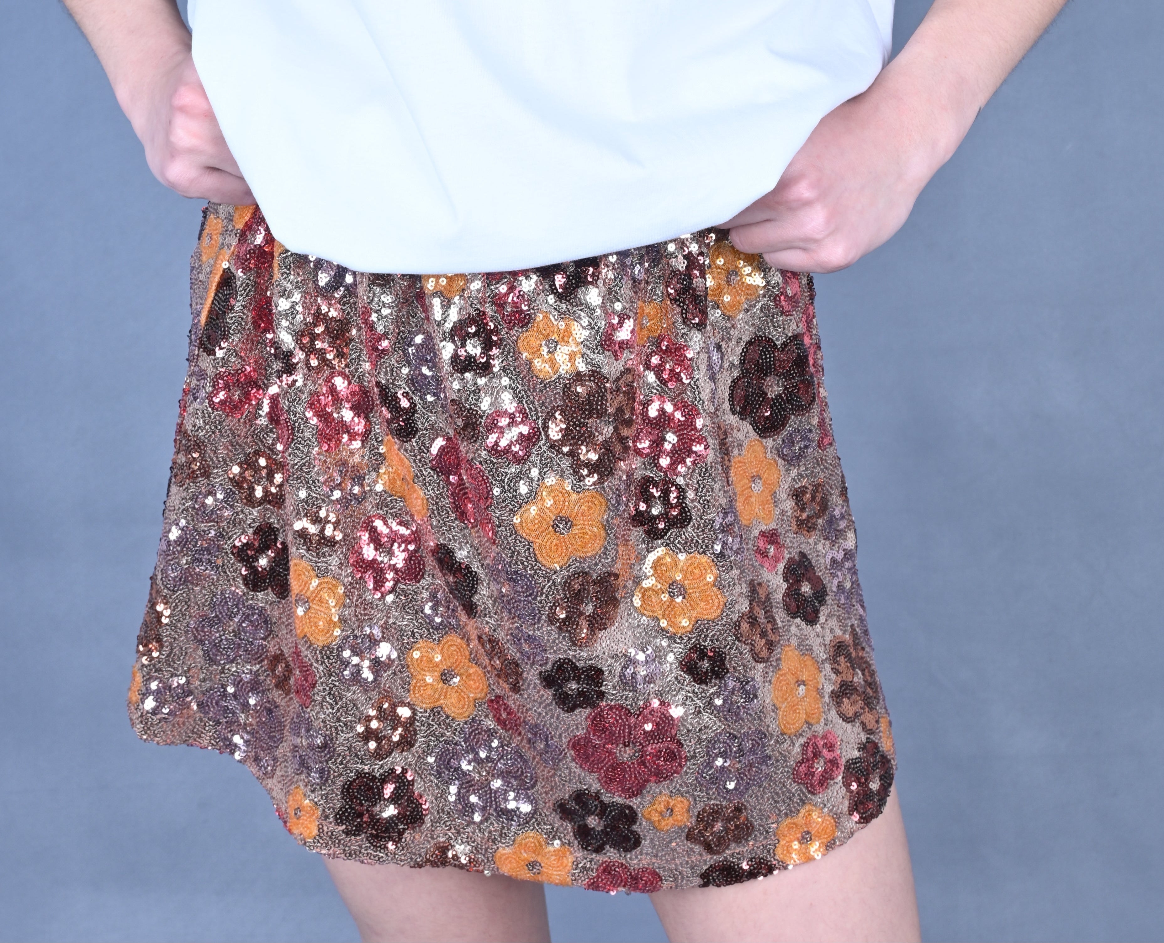 GONNA MINI PAILETTES FIORI G9577